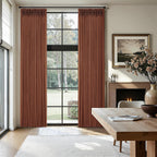 Pinch Pleated Linen Curtains 90 Inches Long Semi Sheer 2 Panels Natural