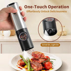 Electric Pepper Powder Grinder USB Rechargeable Salt Pepper Grinder with Adjustable Roughness Freshly Ground Pepper Kitchen Tool