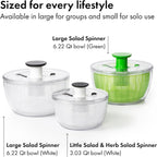 OXO Good Grips 6.22 Qt Salad Spinner, Vegetable Washer with Bowl & Strainer