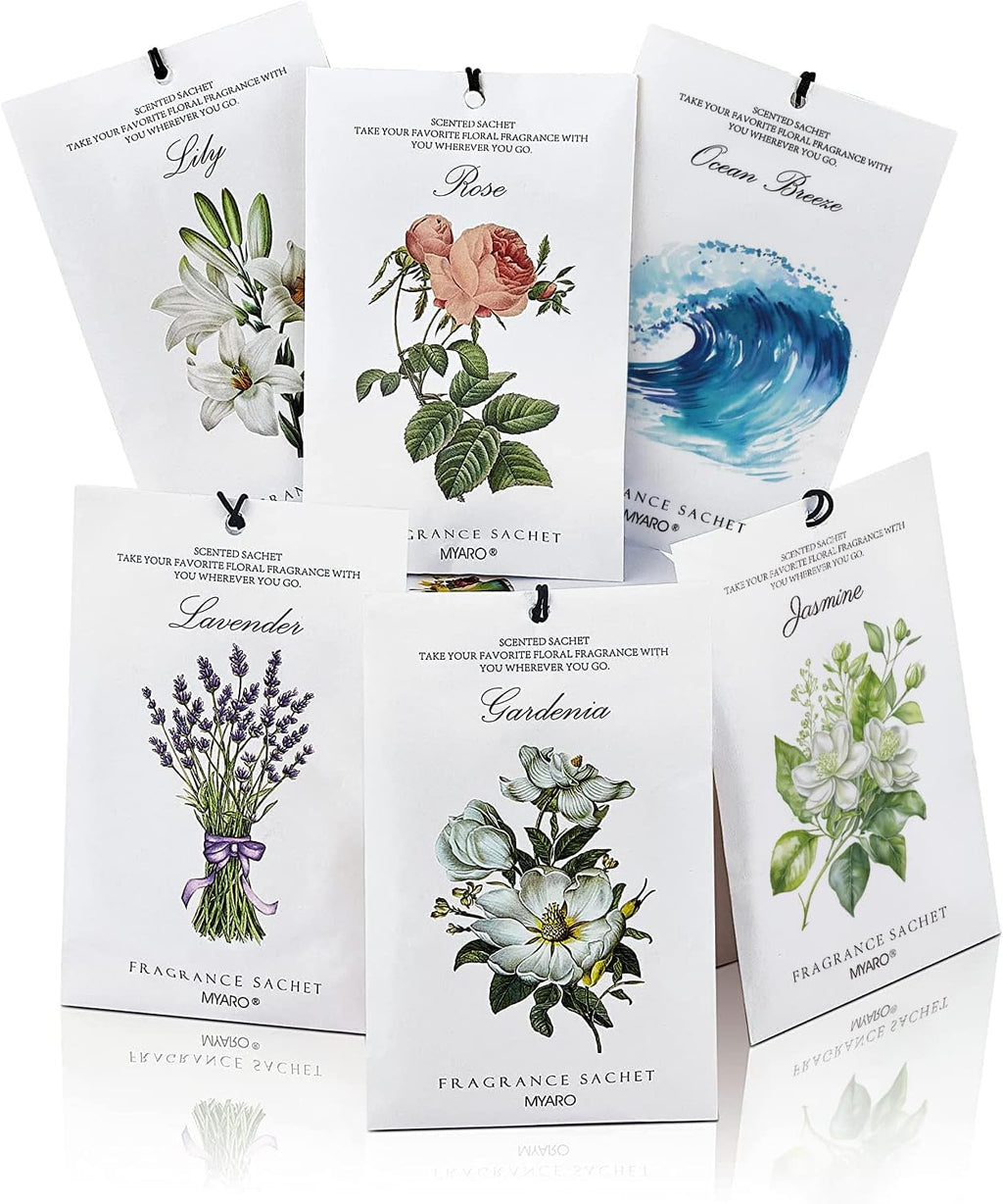 12 Pack Fresh Linen Scented Sachets, Closet Deodorizer Car Freshener