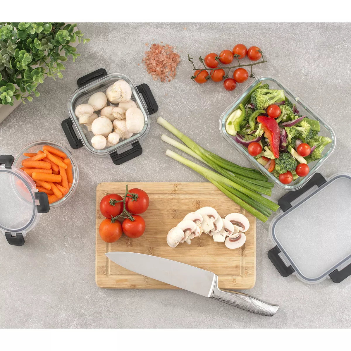 Joyful by Joyjolt 24 Piece Glass Storage Containers with Leakproof Lids Set