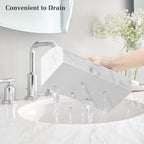 Bathroom Counter Organizer, 5 Slots, Gravel White