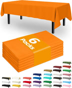 Thanksgiving Tablecloths 6 Pack, 54 X 108 Inch, Pumpkin Harvest