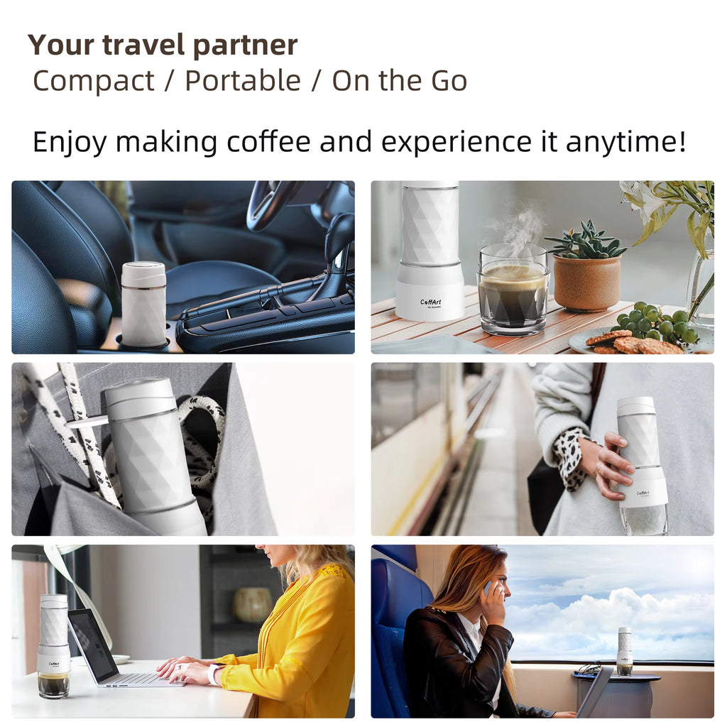 Portable Coffee Maker Espresso Machine Hand Press Capsule Ground Coffe ...