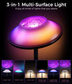Uplighter LED Floor Lamp | RGB & Water Ripple Dynamic, Warm Cool White Light Standing Lamp with Remote Control, 3000K-6000K, Color-Changing Lighting for Living Room, Bedroom and Gaming Room