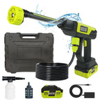 SEESE Cordless Pressure Washer Gun, 1000 PSI Portable Electric Washer for Vehicle, Driveway & Deck - Ergonomic Handle Design with 30Min Runtime & 6-In-1 Nozzle