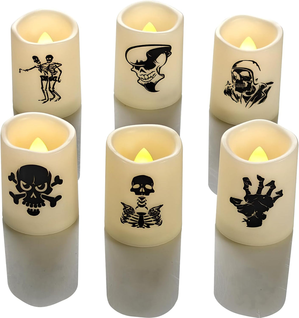 Battery Operated Flameless LED Votive Candles Warm White Light 6 Pack