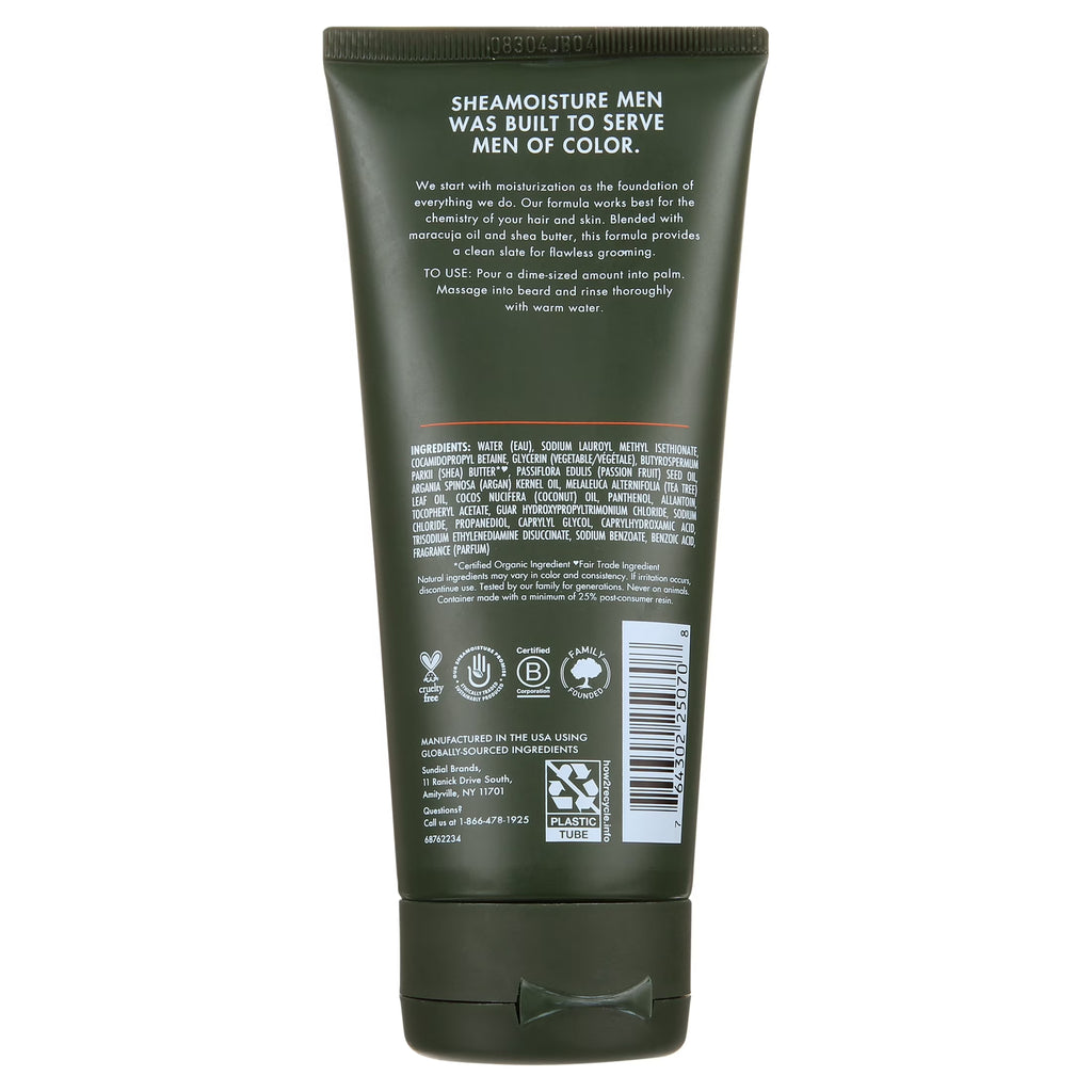 Shea Moisture Deep Clean Beard Wash with Maracuja Oil & Shea Butter, 6 Oz