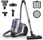 1700W Canister Vacuum, 45Kpa Bagless Vacuum Cleaner for Home