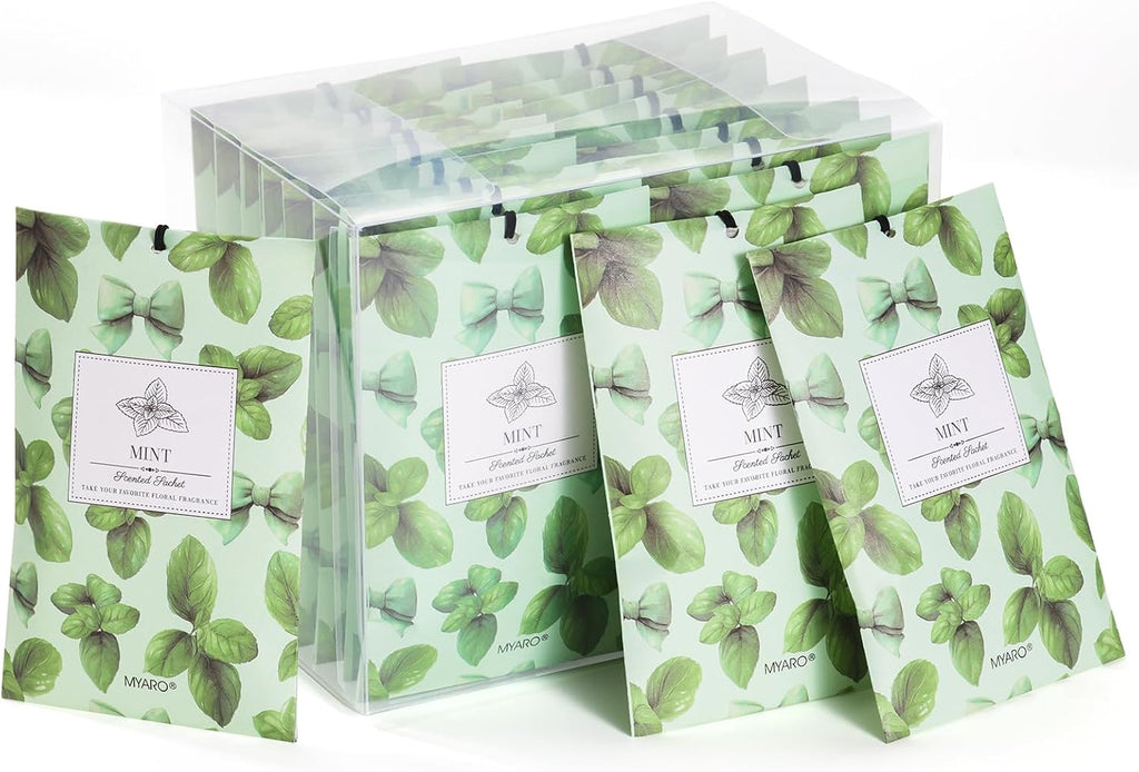 12 Pack Fresh Linen Scented Sachets, Closet Deodorizer Car Freshener