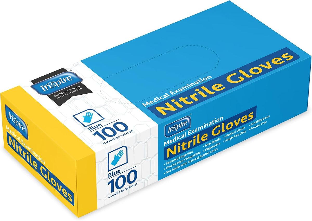 Blue Nitrile Disposable Gloves | 4.5 Nitrile Disposable Safety Medical Cooking Cleaning Gloves