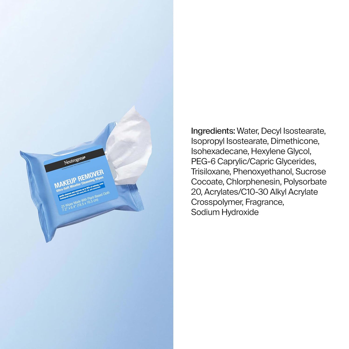 Makeup Remover Towelettes, Daily Single Face Towelettes, 20 Ct
