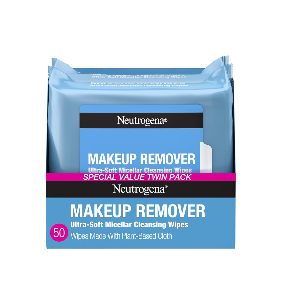 Makeup Remover Micellar Wipes, 2 Pack of 25 Ct