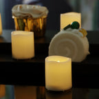 Battery Operated Flameless LED Votive Candles Warm White Light 6 Pack