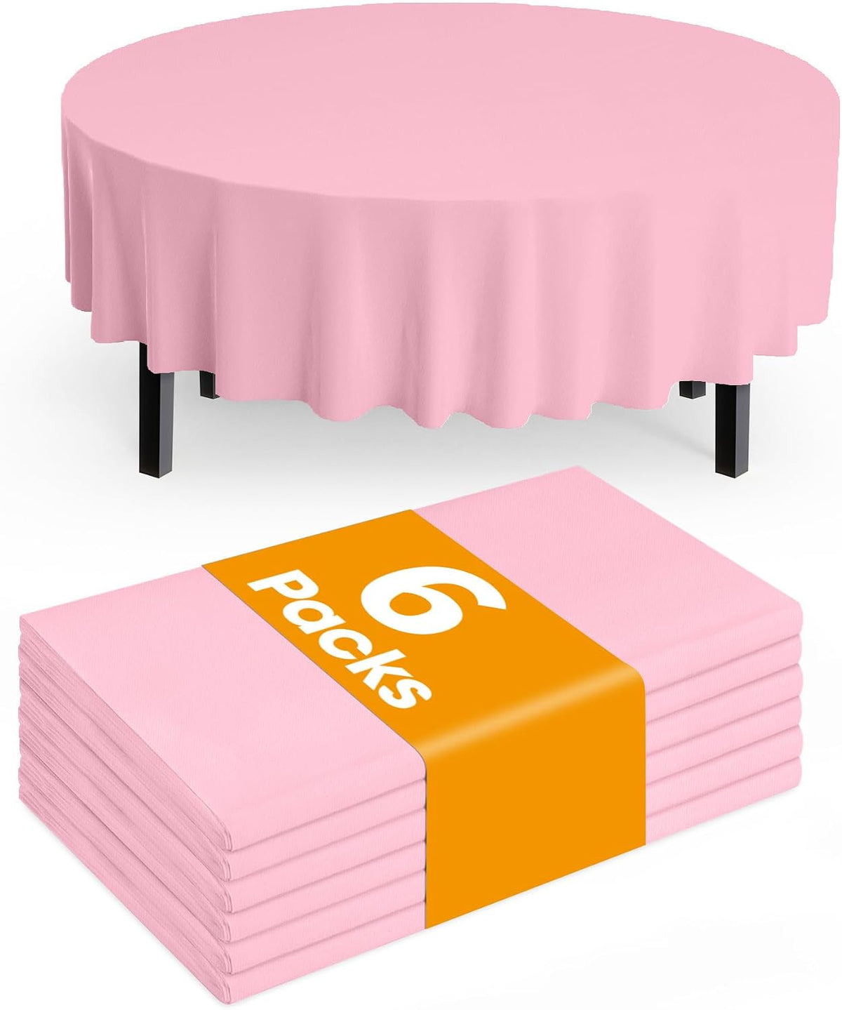Thanksgiving Tablecloths 6 Pack, 54 X 108 Inch, Pumpkin Harvest