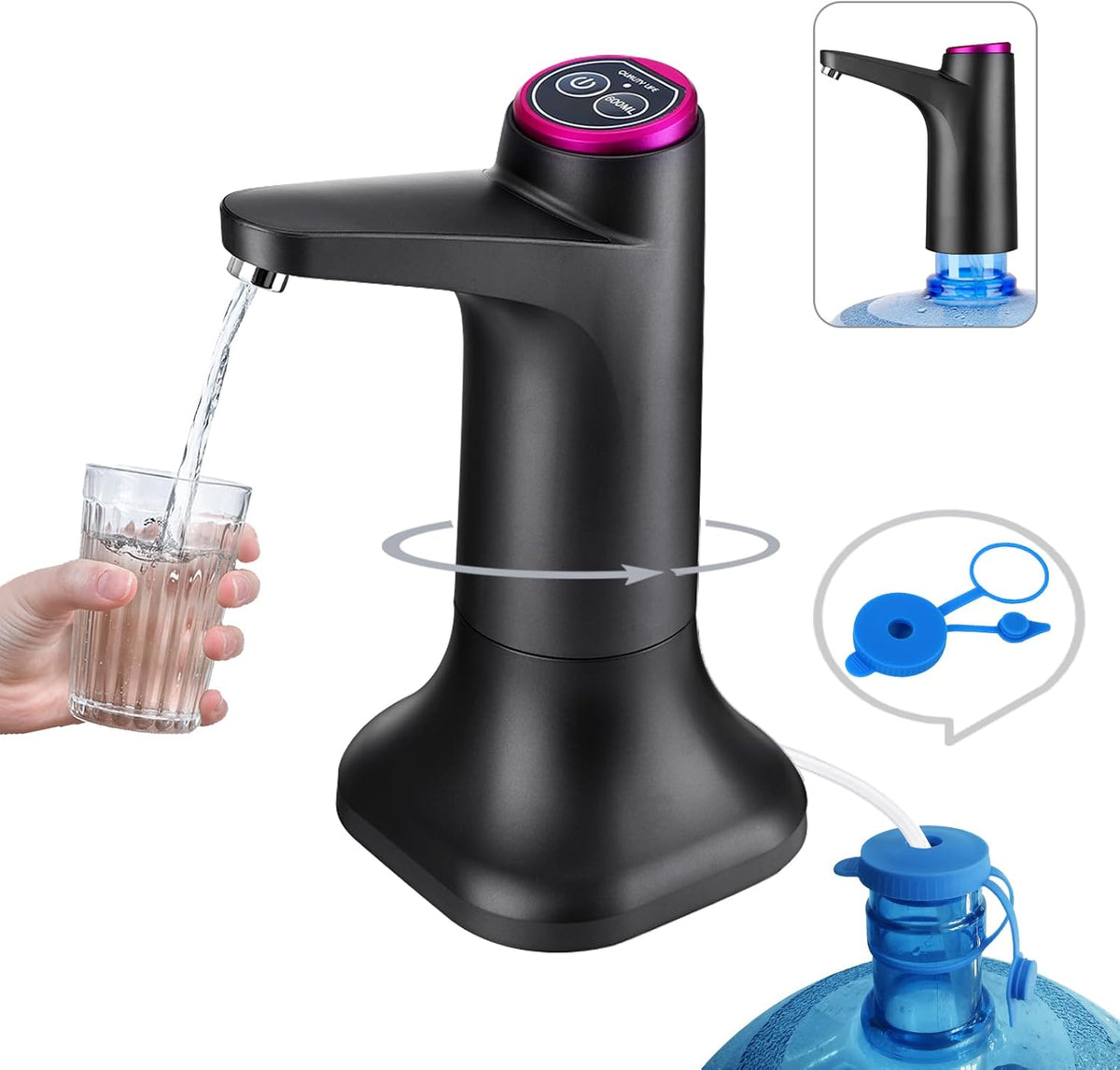 5 Gallon Water Pump, Portable Water Dispenser for 5 Gallon Bottle
