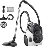 Eureka Whirlwind Bagless Canister Cleaner NEN110A Lightweight Corded Vacuum for Carpets and Hard Floors, Blue