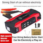 Power Up Your Adventures: 28000mAh 600A Portable Car Jump Starter with LED Flashlight
