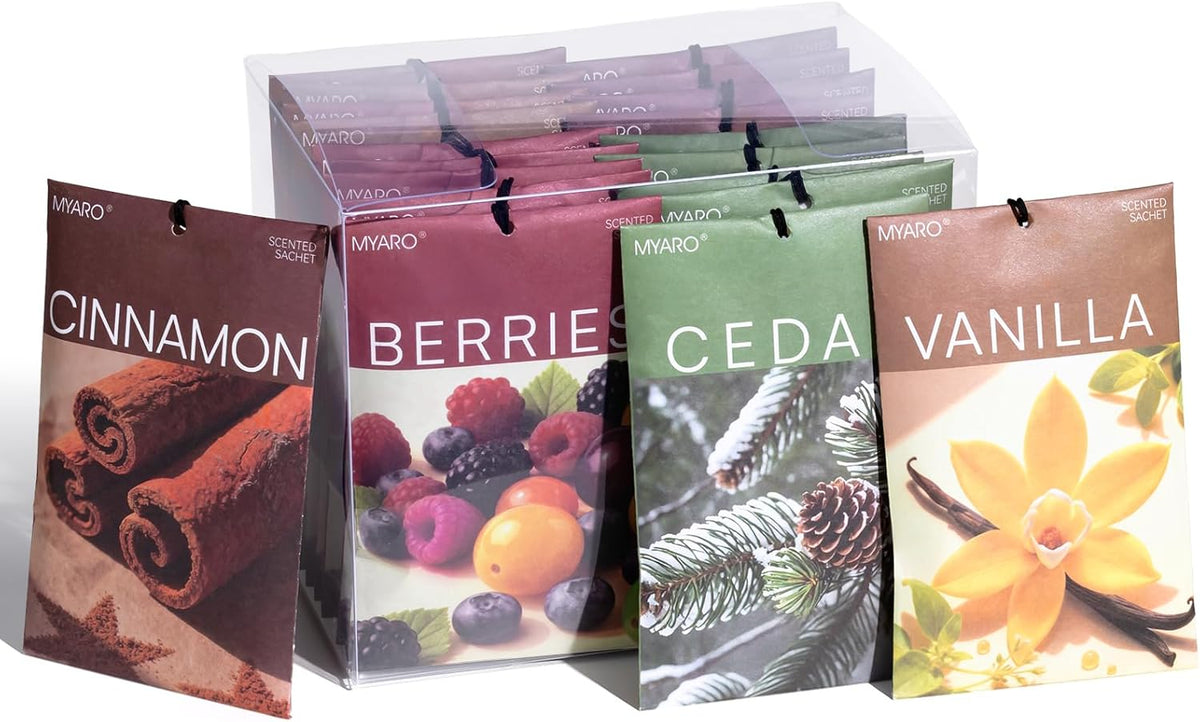 12 Pack Fresh Linen Scented Sachets, Closet Deodorizer Car Freshener