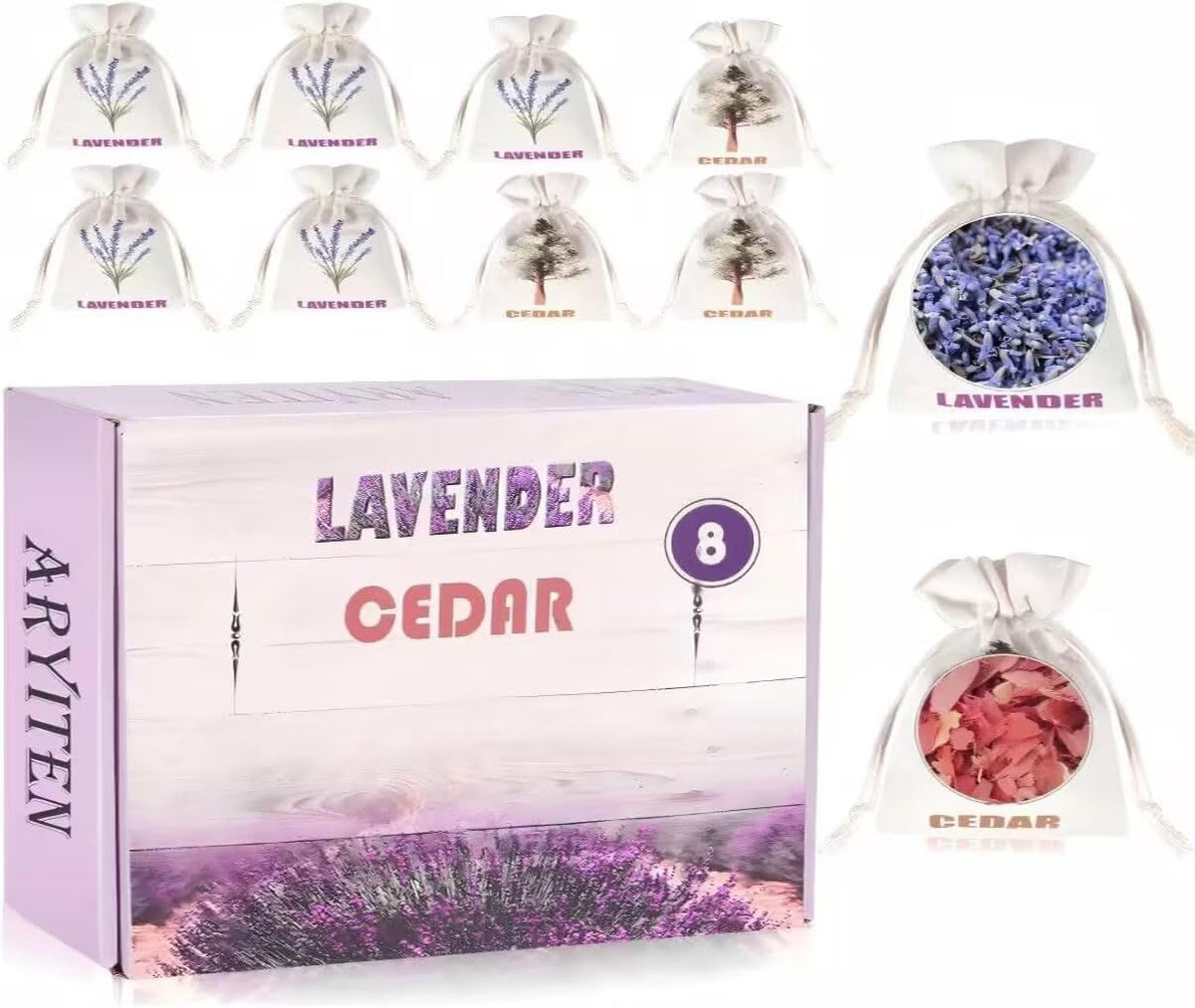 26 Cedar & Lavender Sachets for Closet, Clothes Storage