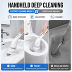 Durable Wireless Electric Spin Scrubber with Charging Station, Powerful Motor, IPX7 Wet-Safe Full-Body Moisture Resistance, 4 Replaceable Heads, 3 Adjustable Extension Rods, Dual-Speed Control, Handle, for Bathroom & Specialty Kitchen Home Essentials