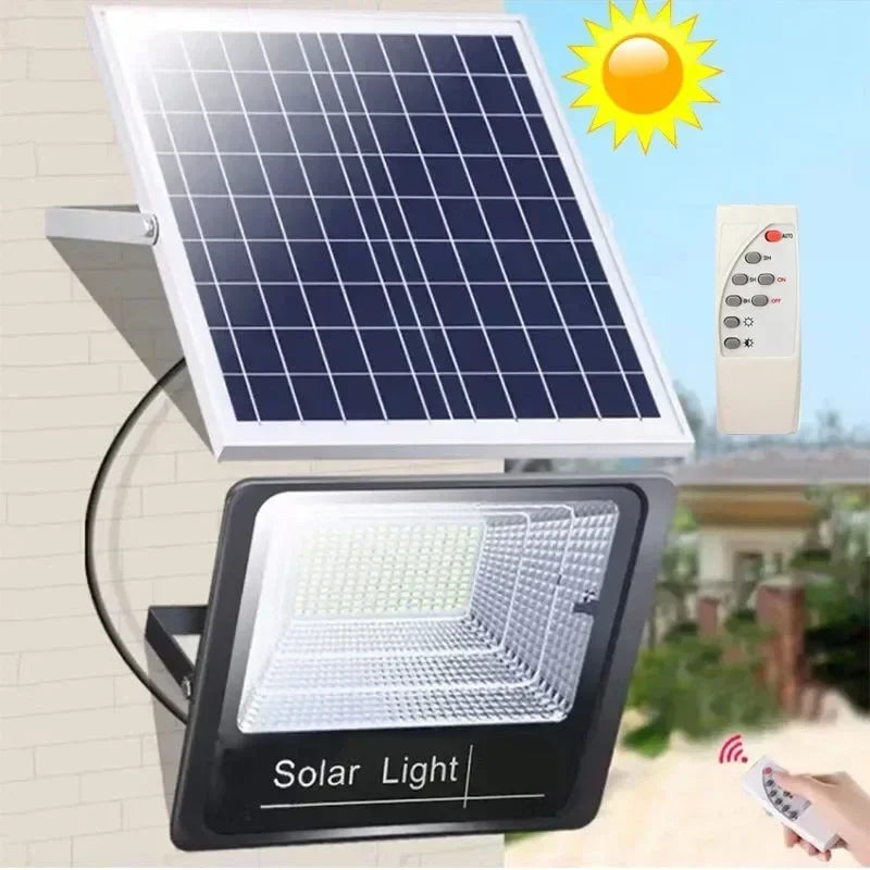 JVEE 30W 1000Mah Solar Flood Lights Remote Control Powered Spotlight Outdoor Waterproof IP67 Villa Street Lamp Adjustable Angle