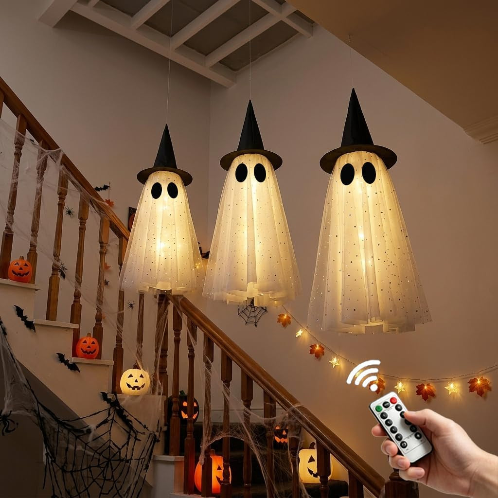 Halloween Ghost Decor Outdoor, Halloween Hanging Ghost Decorations