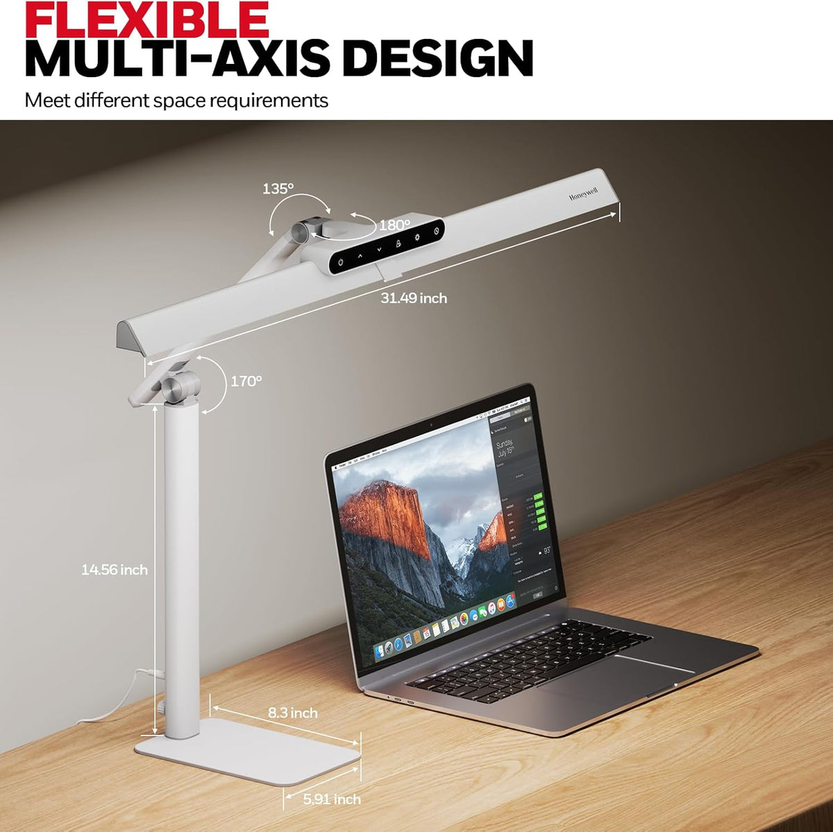 Transform Your Workspace with the HJ1WT 1200LM Dimmable LED Desk Lamp - Perfect for Any Task!
