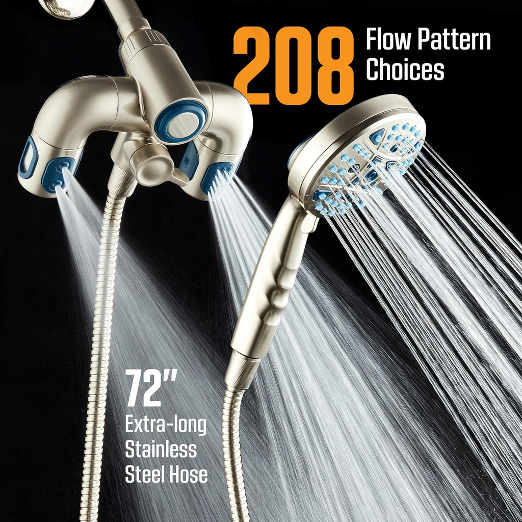 Polaris 208-Mode High Pressure Shower Head Combo with Hydro Arms