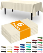 Thanksgiving Tablecloths 6 Pack, 54 X 108 Inch, Pumpkin Harvest