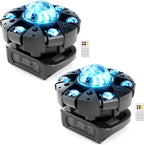 Moving Head DJ Lights,120W RGBW DJ Stage Lighting，6 Arms Party Light,Changing Glowing Magic Ball Effect Light, Red Green Starry, White Amber Strobe,Support DMX-512 Remote for Party Bar Disco Club DJ