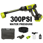 SEESE Cordless Pressure Washer Gun, 1000 PSI Portable Electric Washer for Vehicle, Driveway & Deck - Ergonomic Handle Design with 30Min Runtime & 6-In-1 Nozzle