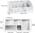 Bathroom Counter Organizer, 5 Slots, Gravel White