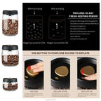 Coffee Beans Vacuum Sealed Tank Transparent Glass Food Storage Jars Household Moisture-Proof Air Extraction Airtight Container