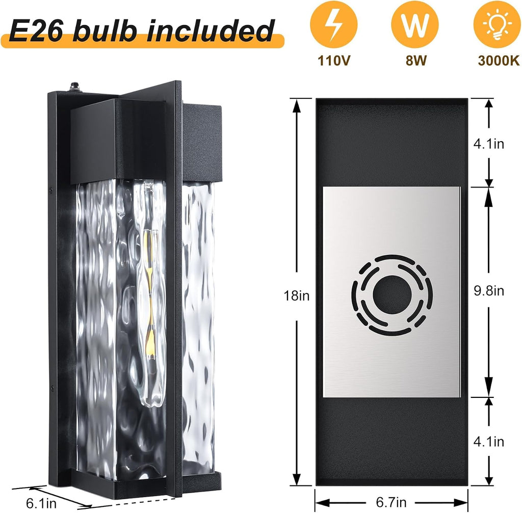 18IN Exterior Lighting Fixtures, Dusk to Dawn Outdoor Lighting