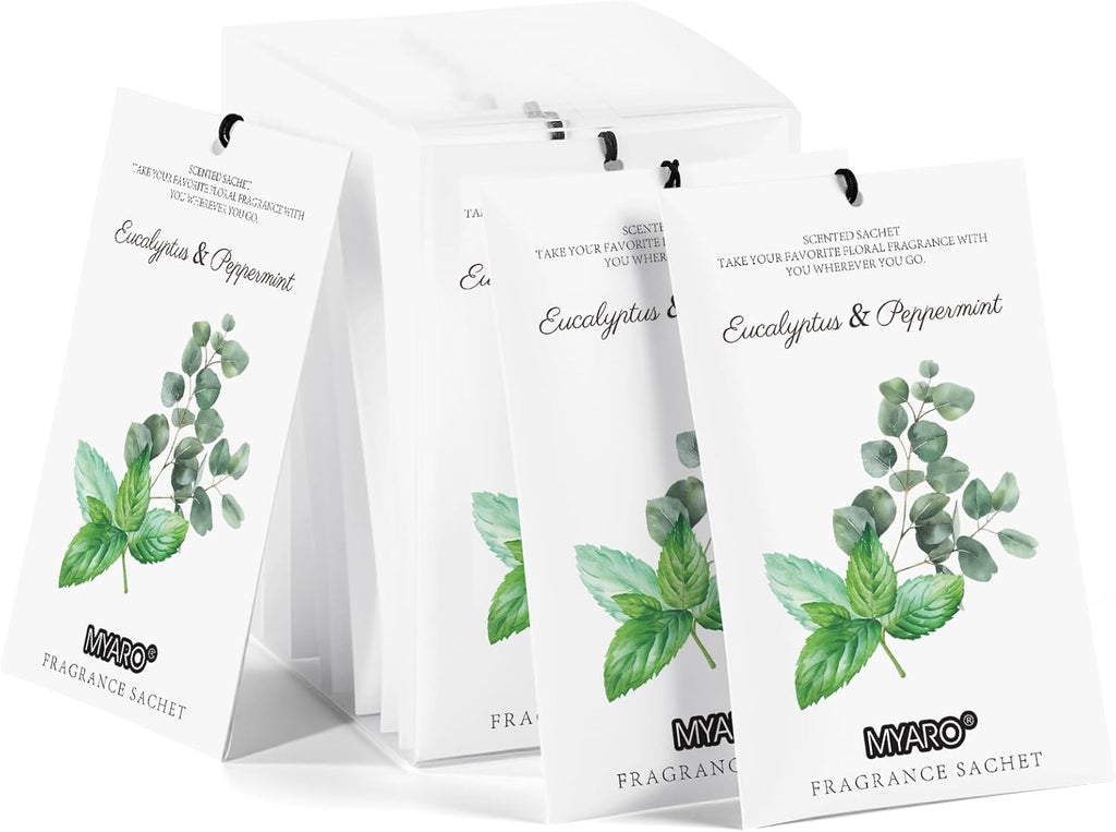 12 Pack Fresh Linen Scented Sachets, Closet Deodorizer Car Freshener
