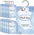 Closet Air Freshener with Hanging Retractable Hook, 12 Fresh Linen Sachets