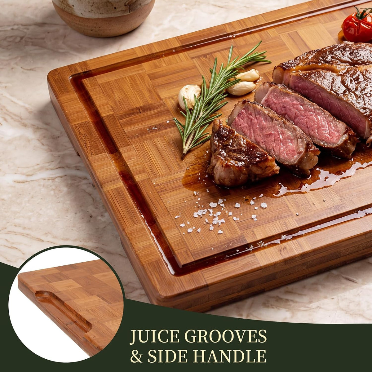 Extra Large Bamboo Cutting Board, Wood Cutting Boards for Kitchen