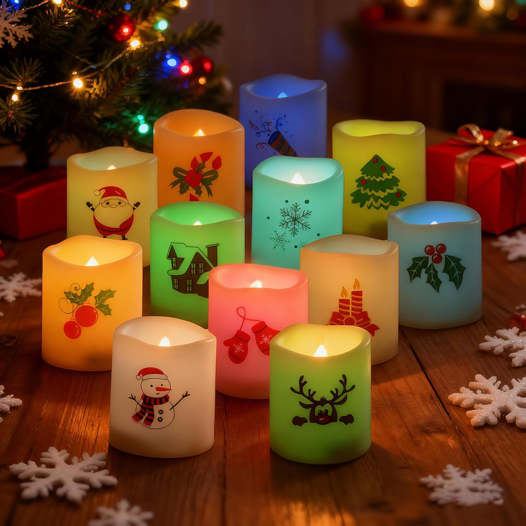 Battery Operated Flameless LED Votive Candles Warm White Light 6 Pack