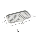 Silicone Faucet Mat Kitchen Sink Tray Soap Dispenser Sponge Drain Pad Sink Splashdrying Mat Countertop Storage Tray Soaptray