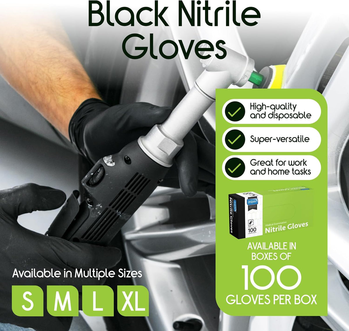 Black Nitrile Disposable Gloves | 4.5 Nitrile Disposable Safety Medical Cooking Cleaning Gloves