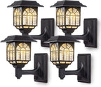 Illuminate Your Outdoors with Solar Fence Lights - 2 Pack of Waterproof LED Lanterns for Garden, Patio, and Yard