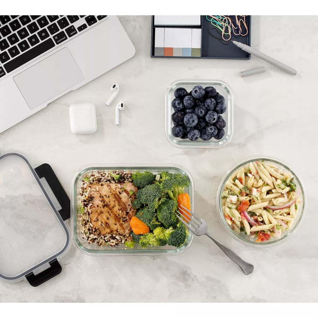 Joyful by Joyjolt 24 Piece Glass Storage Containers with Leakproof Lids Set