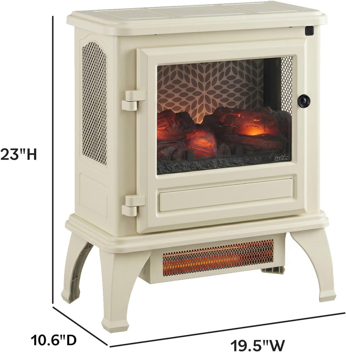 ® Infrared Stove Heater with 3D Flame® Effect and Remote, Cream