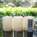 Outdoor Waterproof Battery Operated Flameless LED Pillar Candles