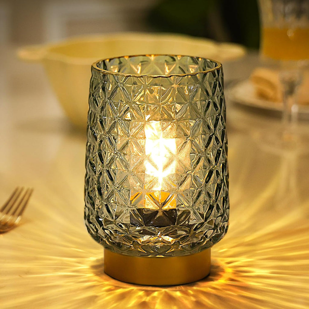 Battery Operated Lamp Small Cordless Lamp with Timer Amber