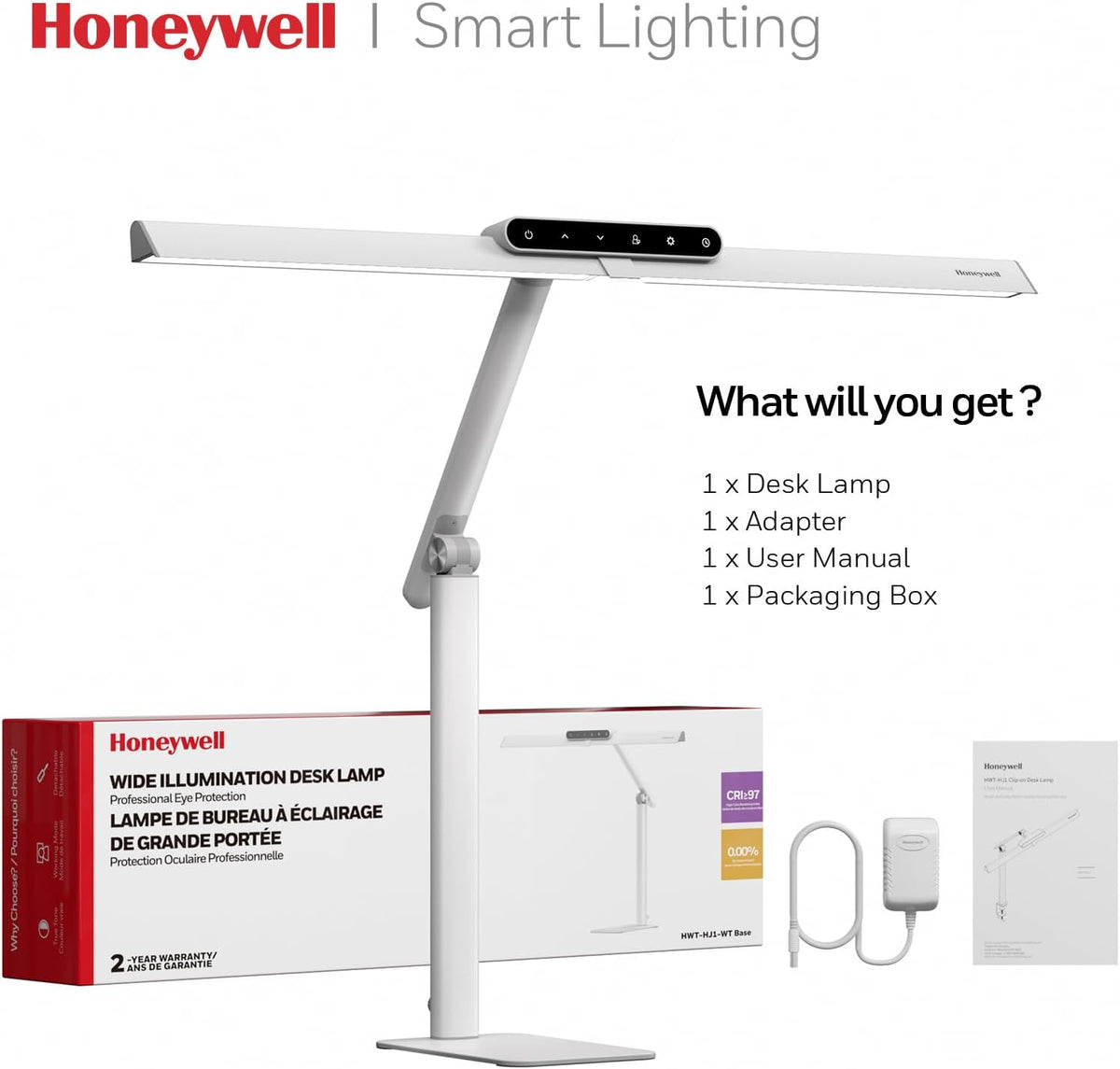 Transform Your Workspace with the HJ1WT 1200LM Dimmable LED Desk Lamp - Perfect for Any Task!