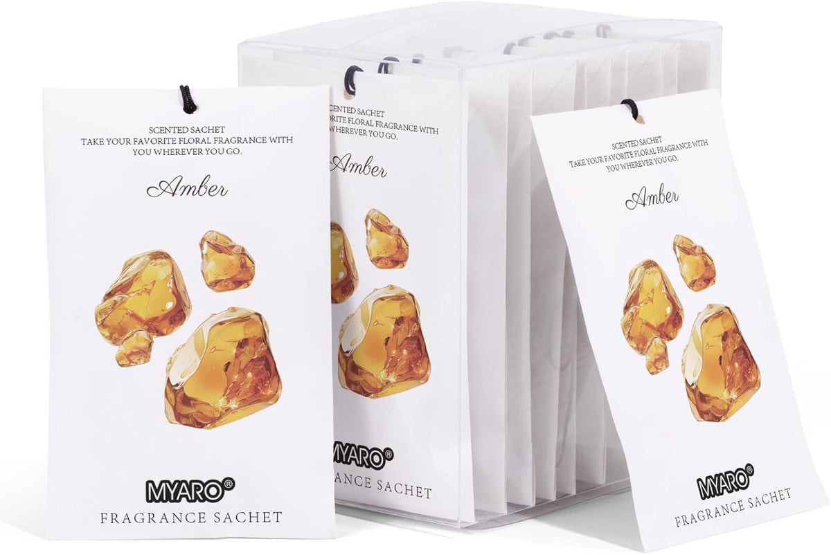 12 Pack Fresh Linen Scented Sachets, Closet Deodorizer Car Freshener