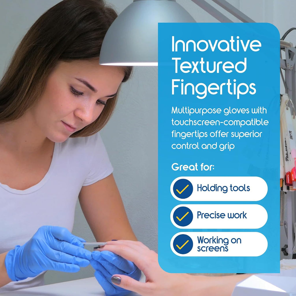 Blue Nitrile Disposable Gloves | 4.5 Nitrile Disposable Safety Medical Cooking Cleaning Gloves