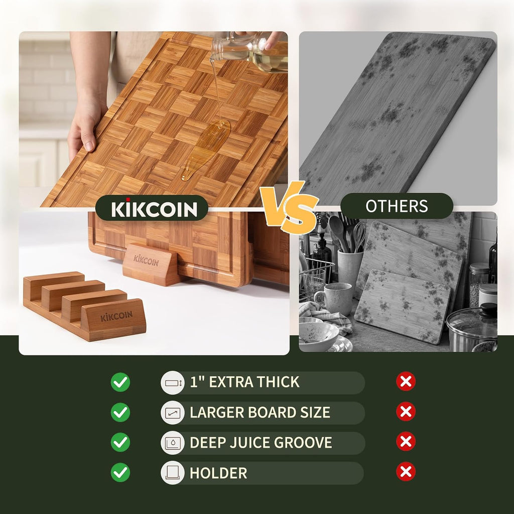 Extra Large Bamboo Cutting Board, Wood Cutting Boards for Kitchen